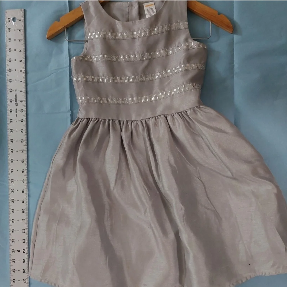Gymboree Girls Formal Dress Silver Size 7